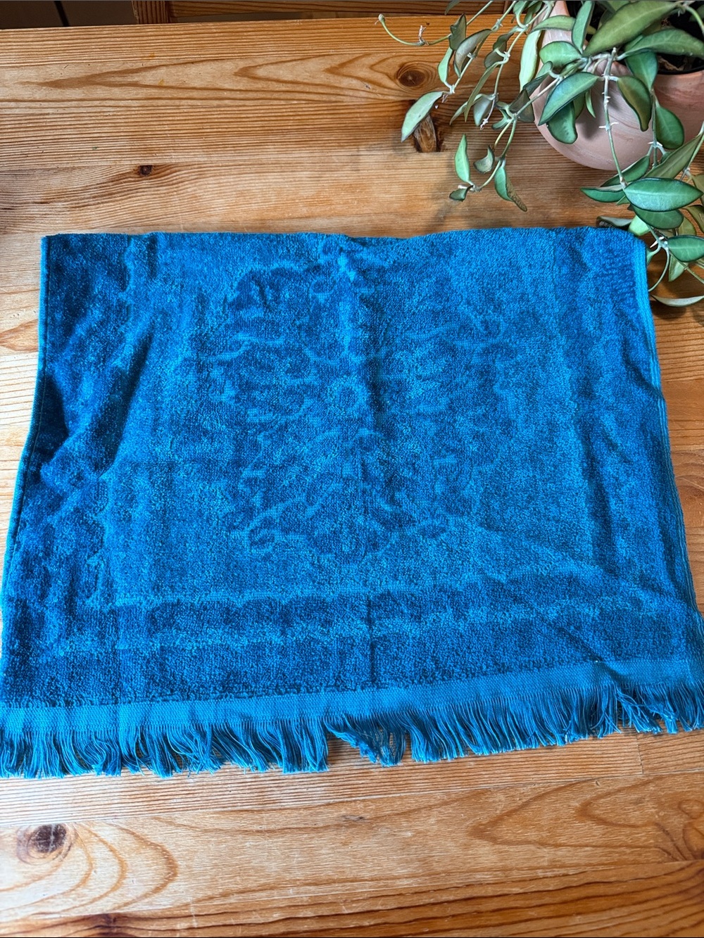 Vintage Teal Hand Towel
